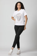 Classic Skull Multi Color Crystal Diamond T-Shirt