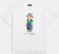 Women TEDDY BEAR T-SHIRT WHITE GREEN CAP