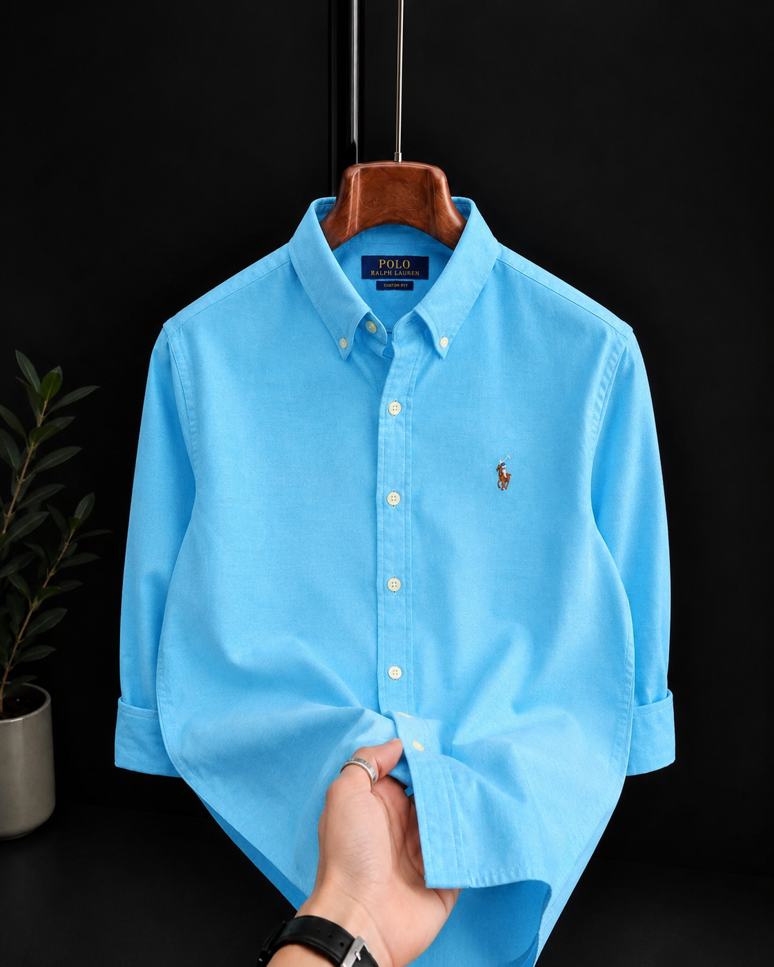 Aqua Blue Shirt Multi Logo