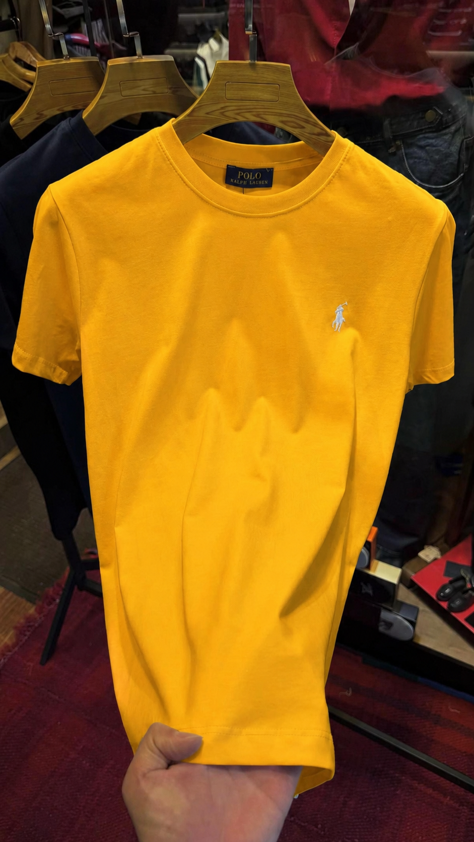 Women Pony Horse Mustard Yellow Tshirt