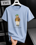 Women TEDDY BEAR T-SHIRT Sky cap