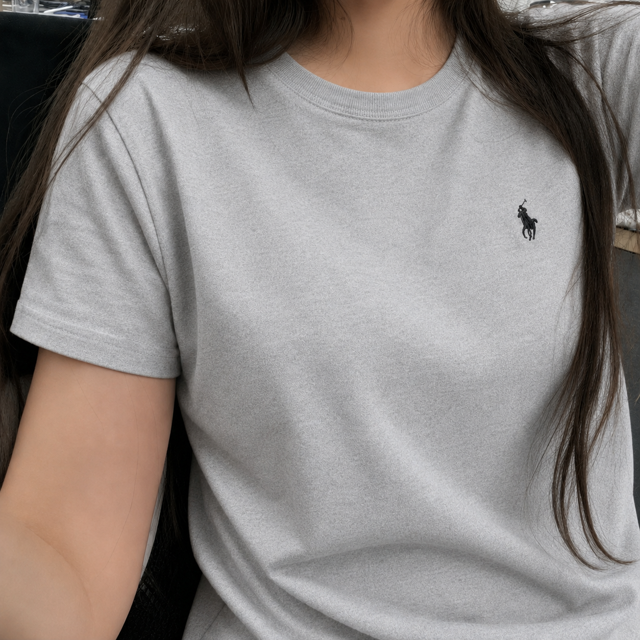 Women Pony Horse Grey Tshirt