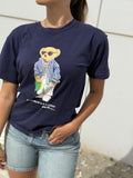 Women TEDDY BEAR T-SHIRT NAVY