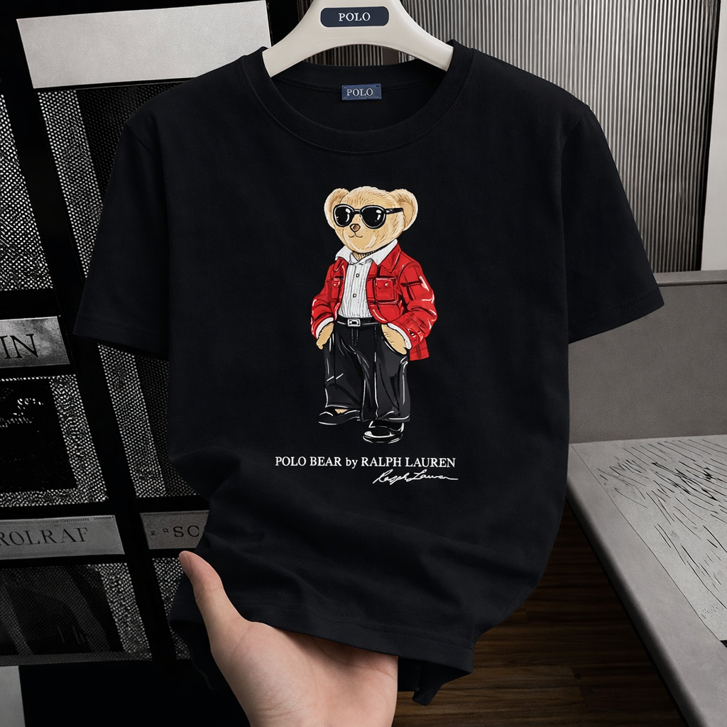 Women TEDDY BEAR T-SHIRT BLACK