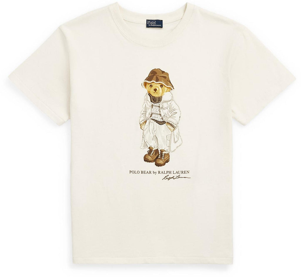 Women TEDDY BEAR T-SHIRT CREAM (Brown cap)