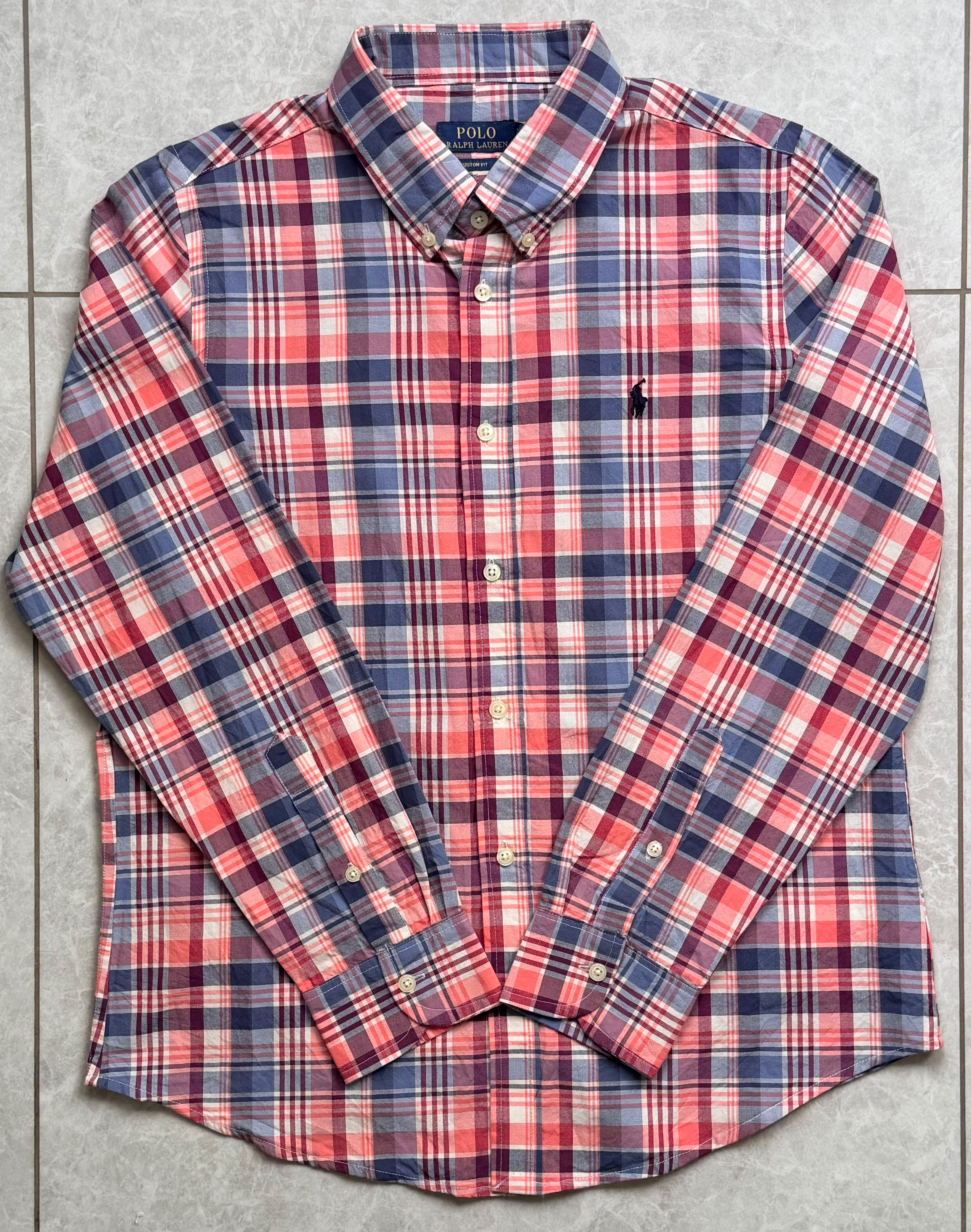 RL Madras cotton Red Blue 2 checks (super soft)