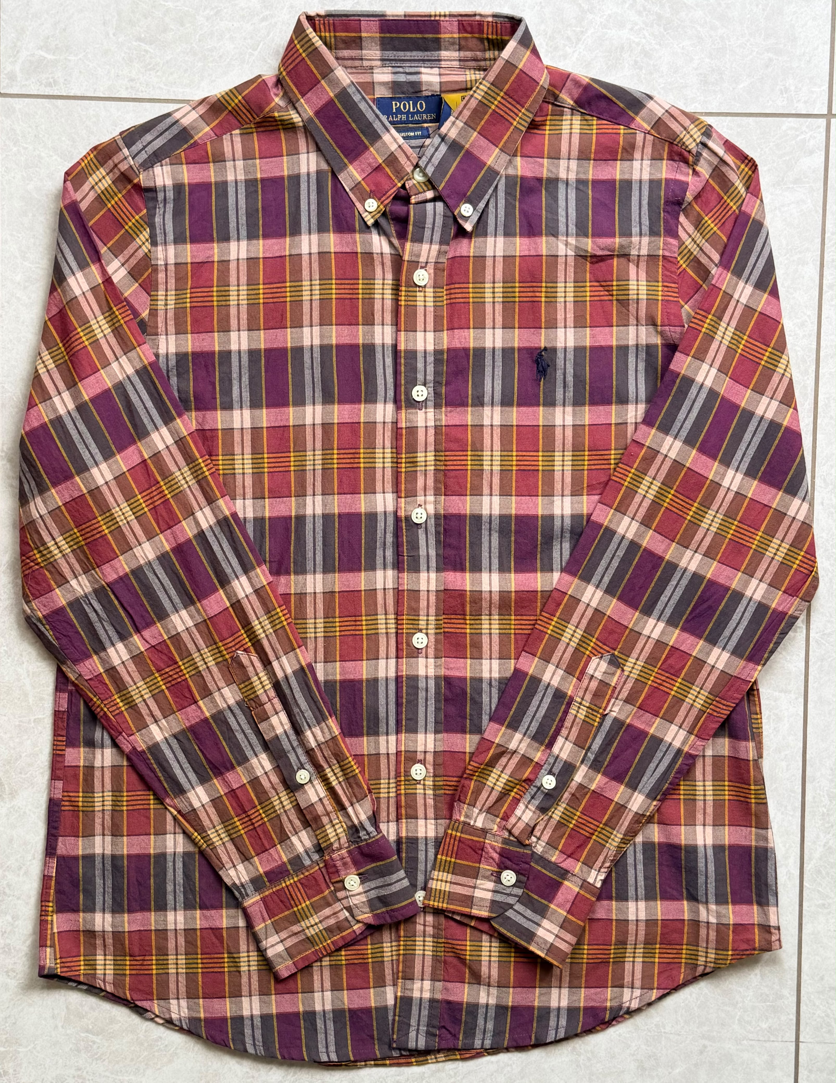 RL Madras cotton purple checks (super soft)