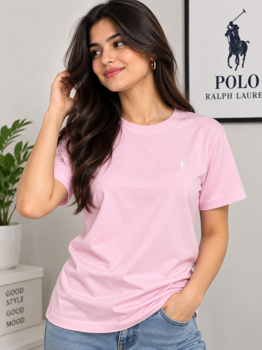Women Pony Horse Pink Tshirt